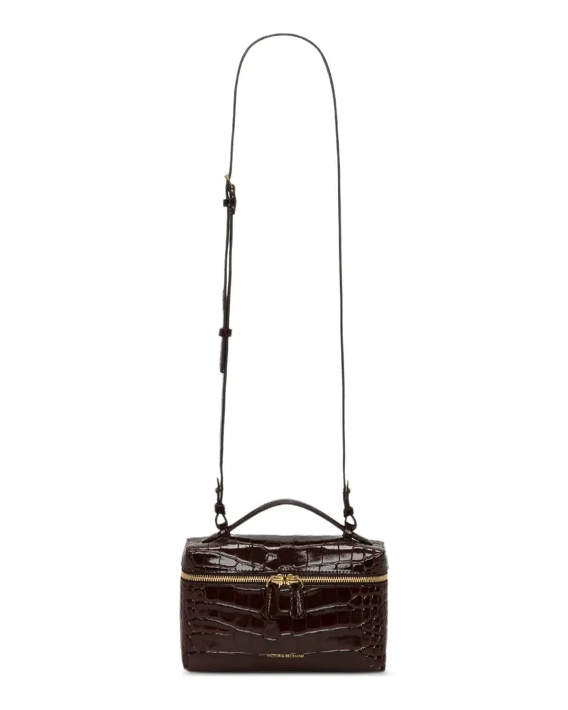 Victoria Beckham Vanity croc-effect mini bag - Braun Braun