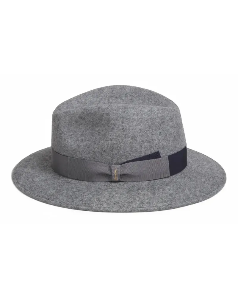 Borsalino Country grosgrain-trim fedora hat - Grau Grau