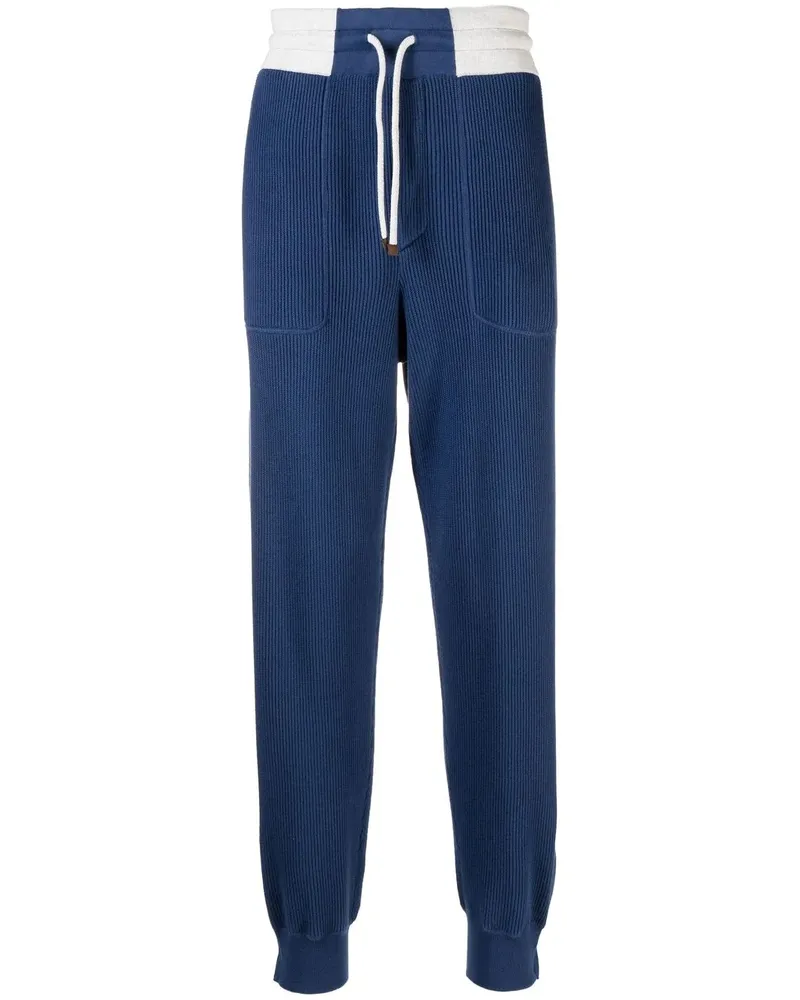 Brunello Cucinelli Gestrickte Jogginghose - Blau Blau