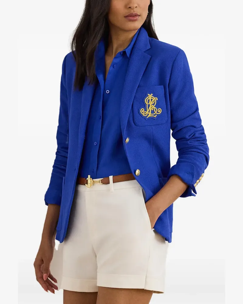 Ralph Lauren Bullion Jacquard single-breasted blazer - Blau Blau