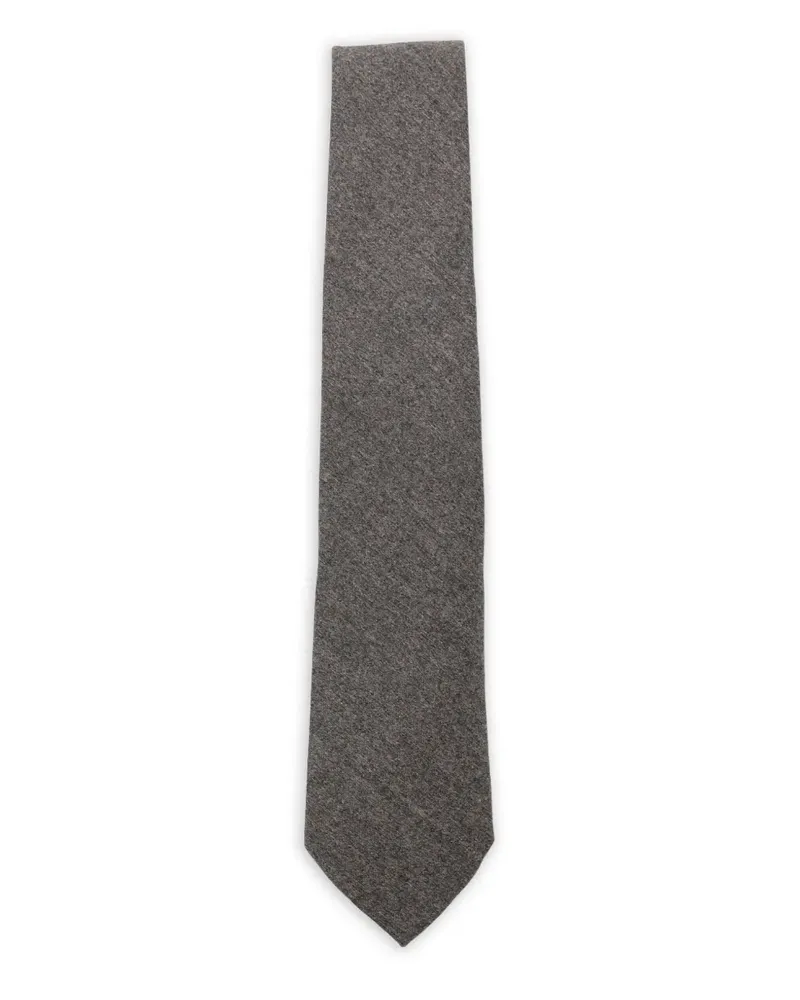 Canali Krawatte aus Wolle - Braun Braun