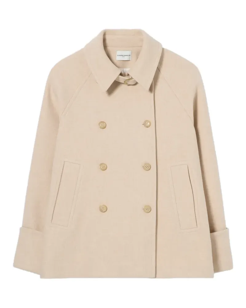Claudie Pierlot Kurze Cabanjacke mit Hemdkragen - Nude Nude