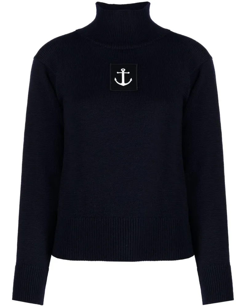 Jil Sander Pullover mit Logo - Blau Blau