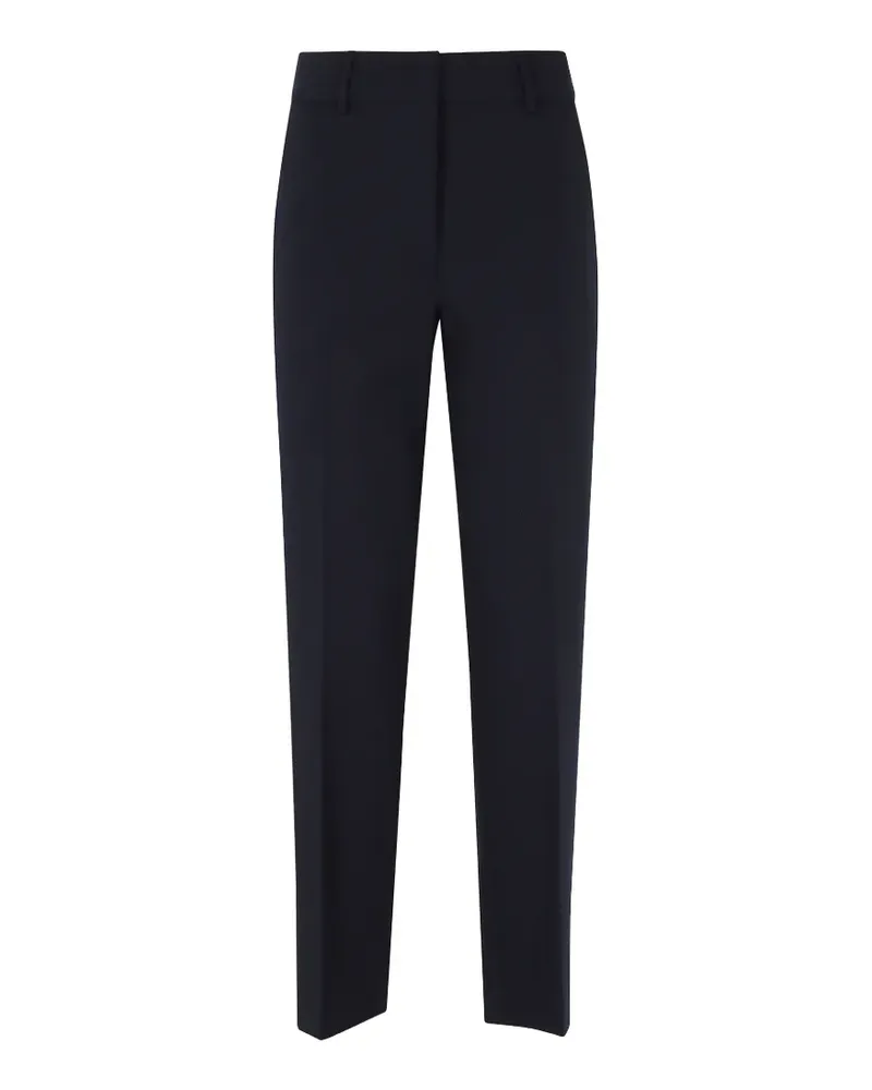 Seventy Gürtelschlaufenhose mit Bügelfalten - Blau Blau