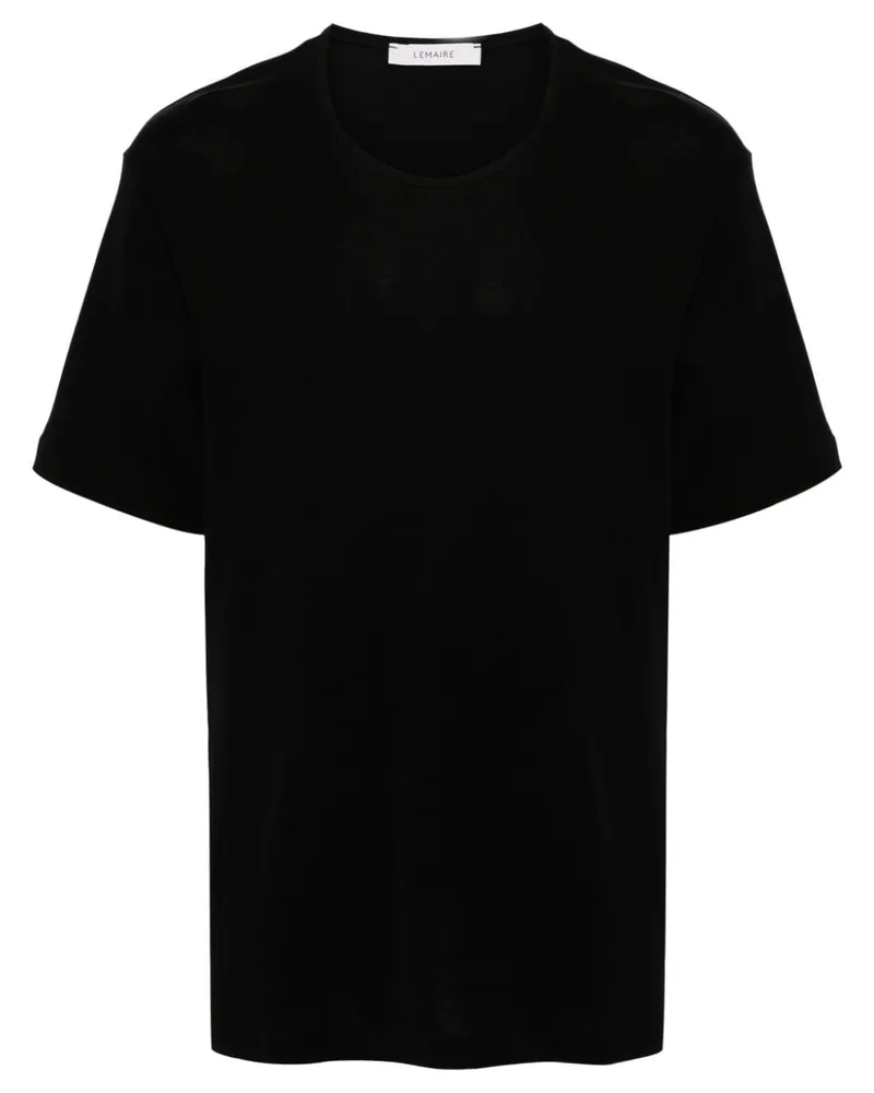 Christophe Lemaire Geripptes T-Shirt - Schwarz Schwarz