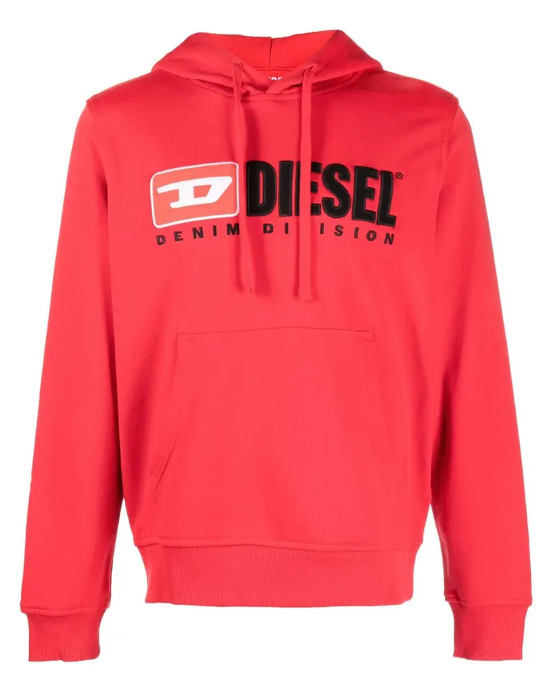 Diesel Hoodie mit Logo-Patch - Rot Rot