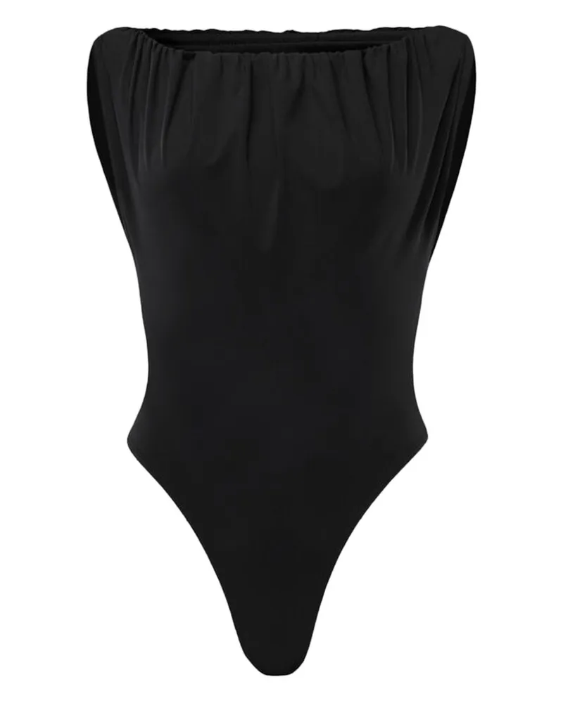 Jacquemus The Drapeado Badeanzug - Schwarz Schwarz