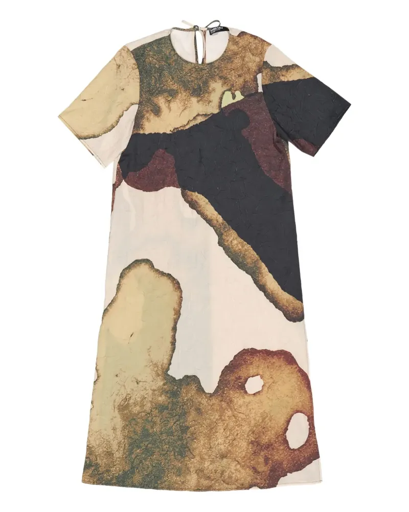 BIMBA Y LOLA Midikleid mit abstraktem Print - Nude Nude