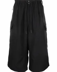 Y-3 Cargo-Shorts mit Kordelzug Schwarz