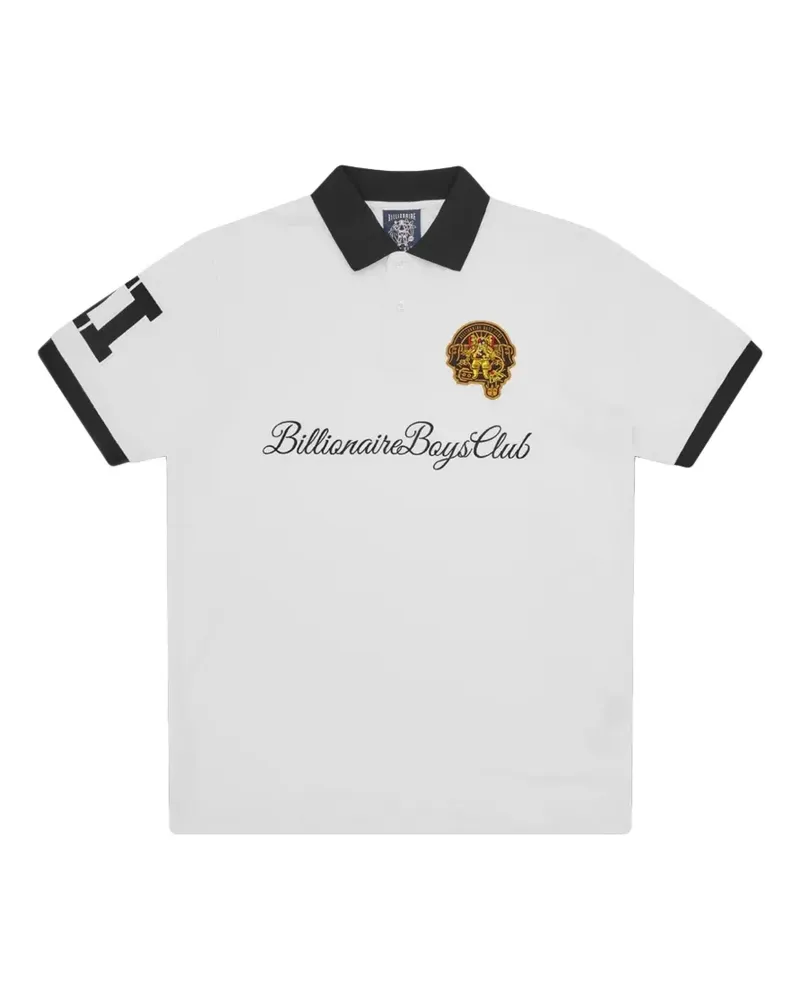 Billionaire Boys Club Besticktes Poloshirt mit Kontrastkragen - Weiß Weiß