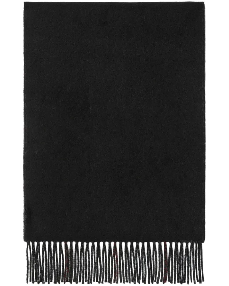 Burberry Wendbarer Kaschmirschal mit Check - Schwarz Schwarz