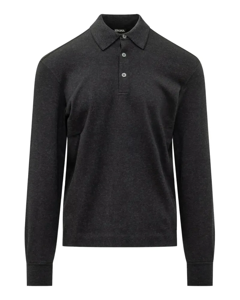 Ermenegildo Zegna Marineblaues Poloshirt Blau