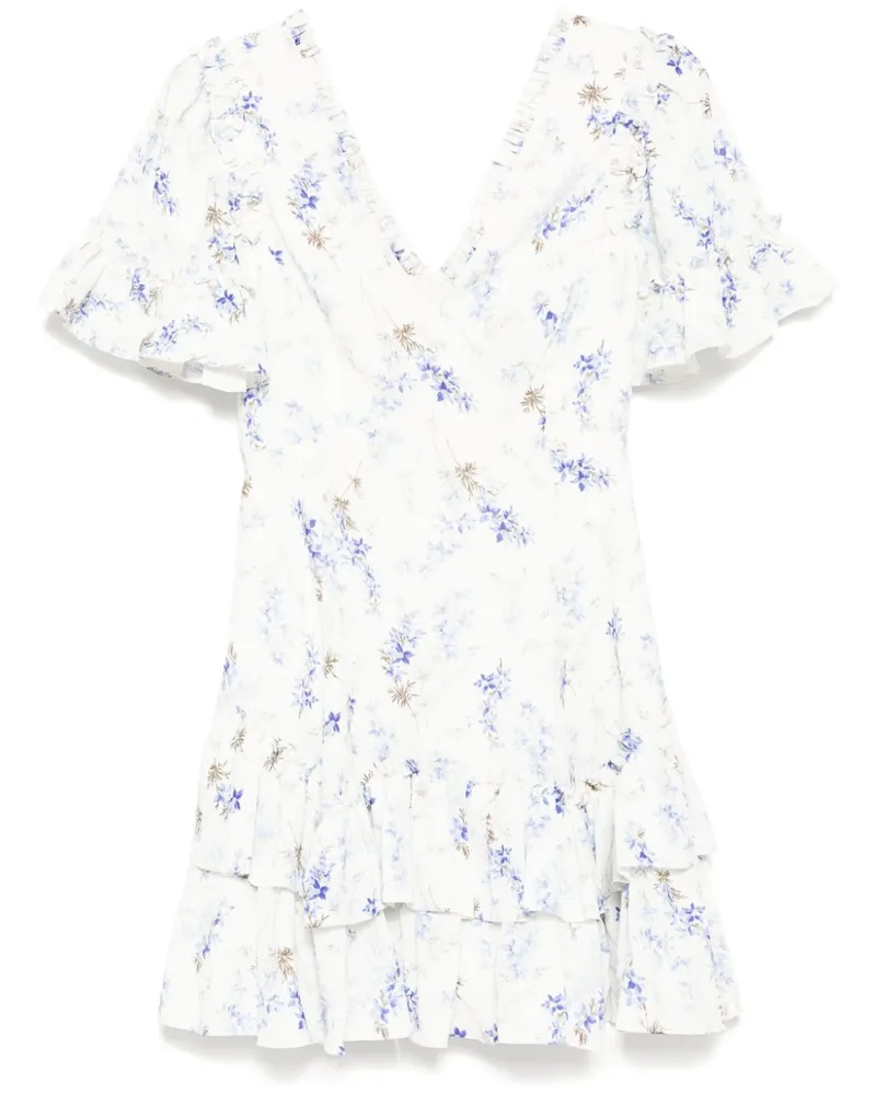 Needle & Thread Kleid mit Blumen-Print - Weiß Weiß