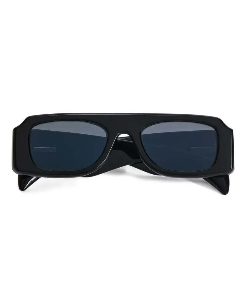Jil Sander Sculptural Sonnenbrille mit eckigem Gestell - Schwarz Schwarz