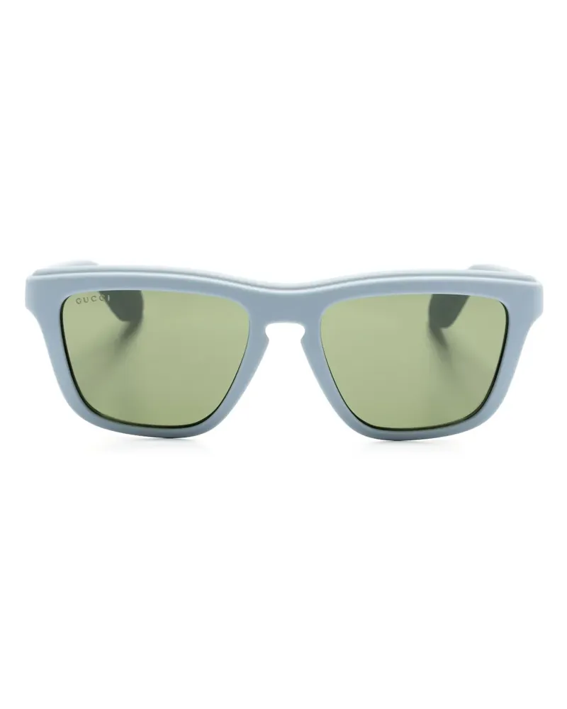 Gucci Sonnenbrille mit eckigem Gestell - Blau Blau