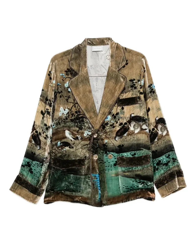 Pierre-Louis Mascia Sakko mit grafischem Print - Braun Braun