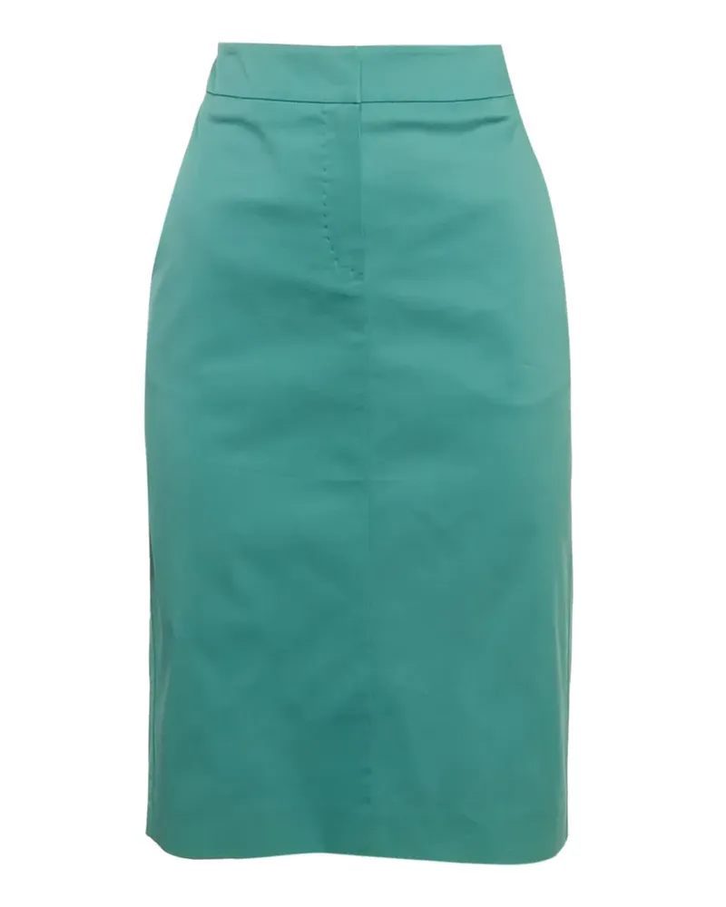 Max Mara Knielanger Gabardine-Rock - Blau Blau