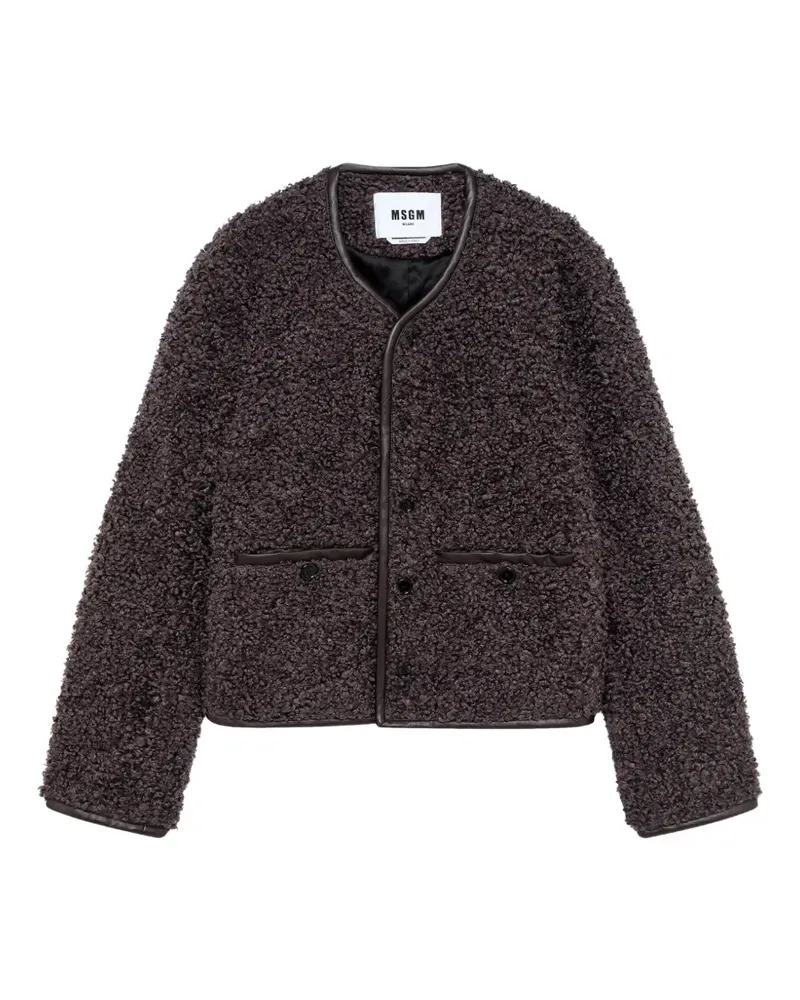 MSGM Jacke mit Bouclé-Struktur - Braun Braun