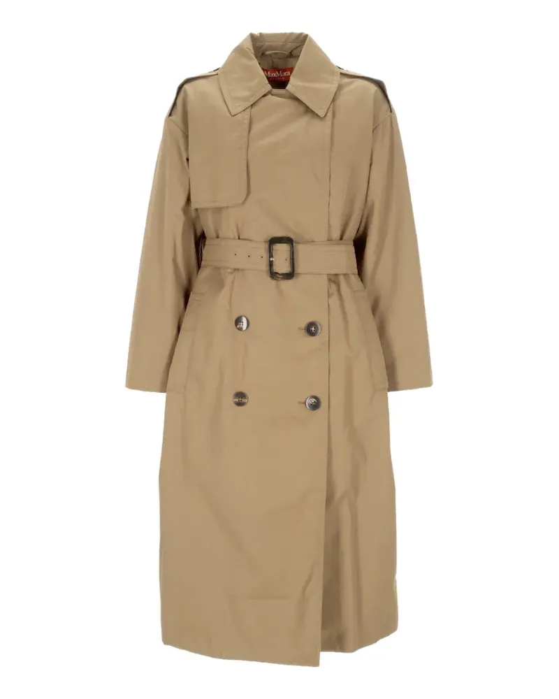 Max Mara belted double-breasted trench coat - Nude Nude
