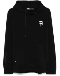 Karl Lagerfeld Hoodie mit Logo-Patch Schwarz