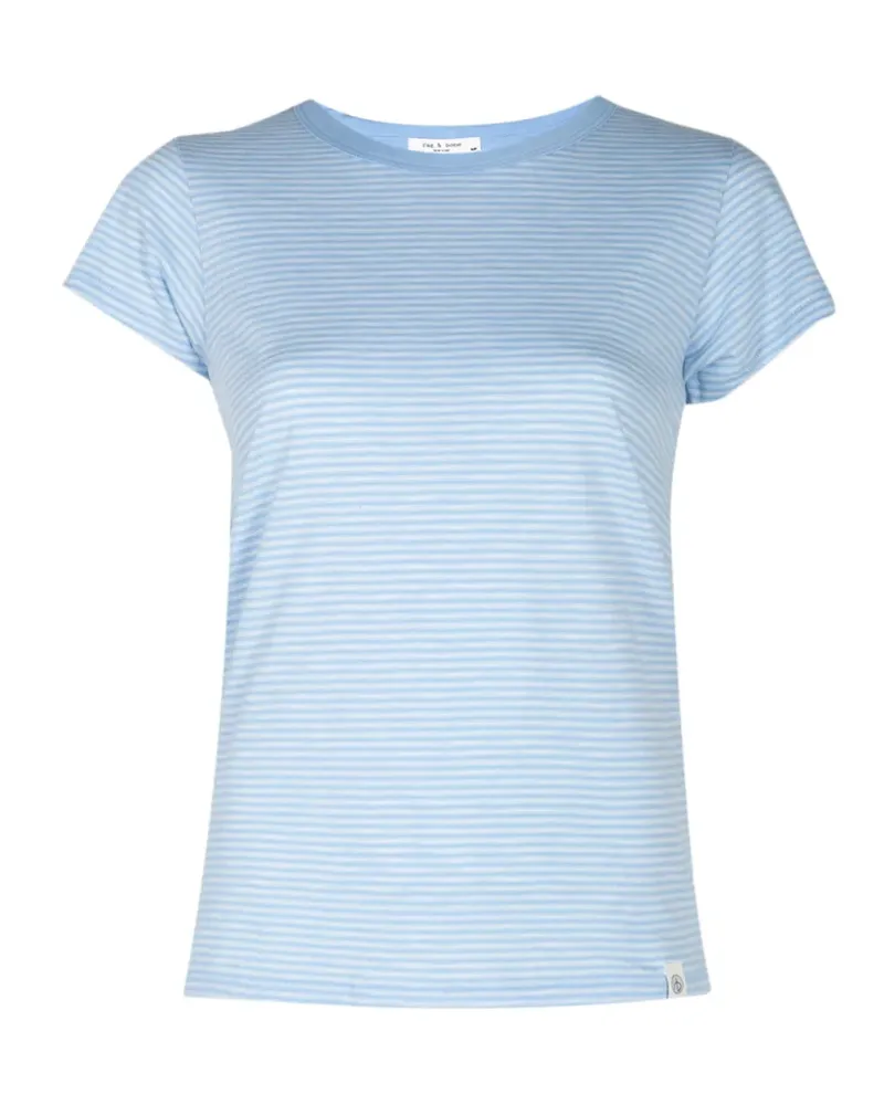 Rag & Bone Gestreiftes T-Shirt - Blau Blau