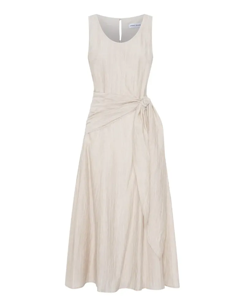 Anna Quan Lucinda Midikleid mit Knotendetail - Nude Nude