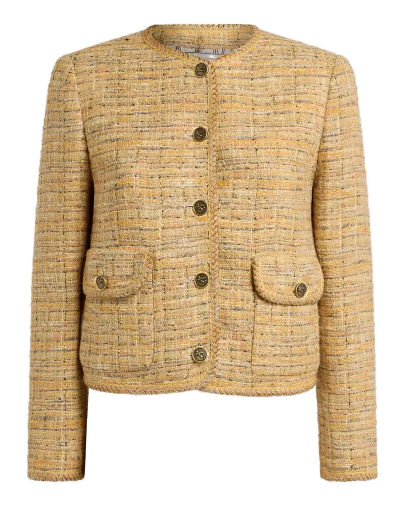 Etro Cropped-Jacke mit Tweed-Effekt - Nude Nude