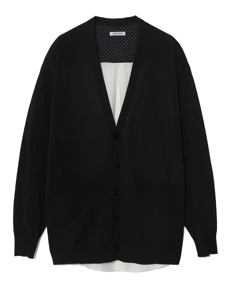Undercover panelled polka-dot cardigan - Schwarz Schwarz