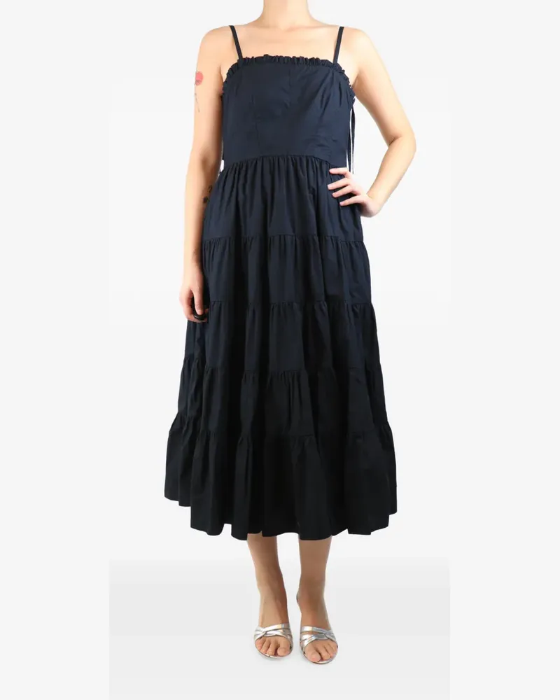 Ulla Johnson Gestuftes Midikleid mit Einsätzen - Schwarz Schwarz
