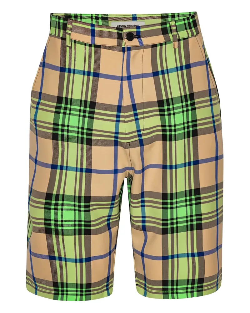 Henrik Vibskov Shorts mit Karomuster - Blau Blau
