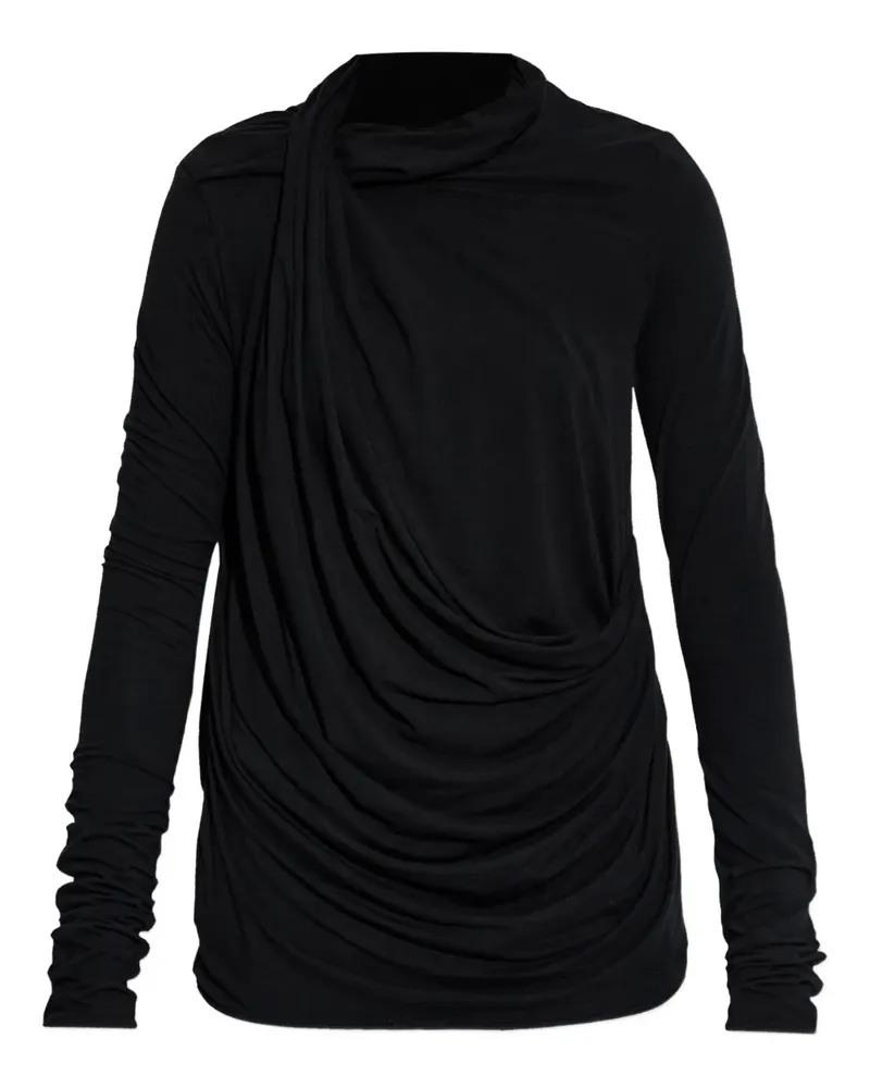 Entire Studios long-sleeve draped top - Schwarz Schwarz