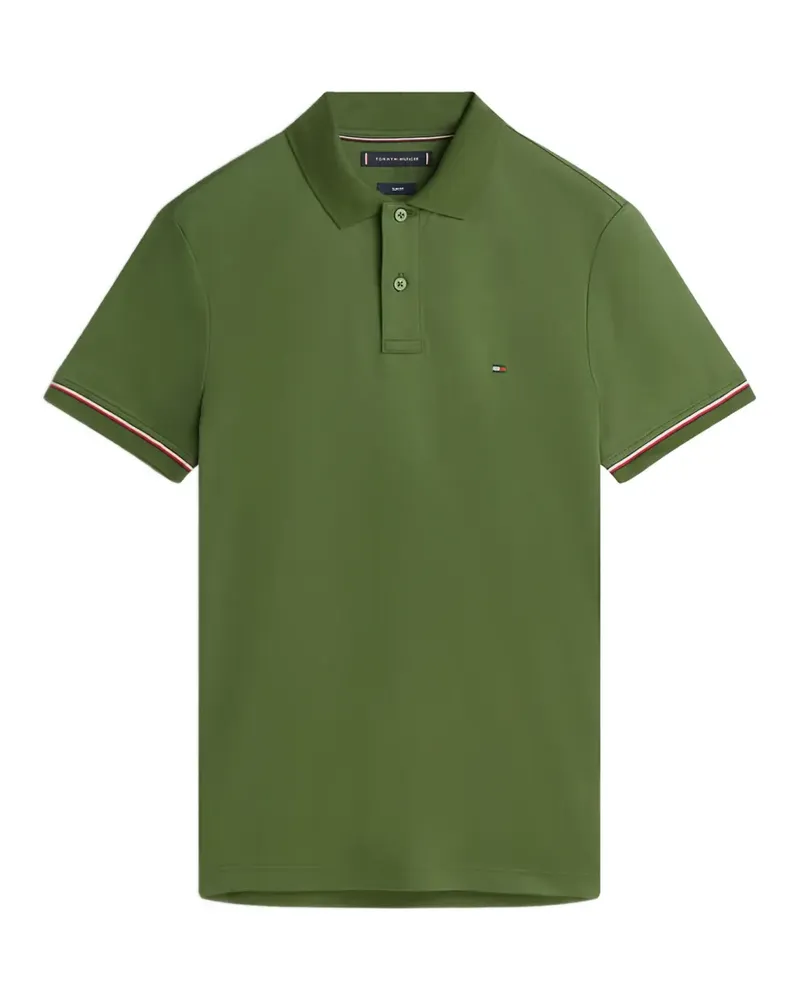 Tommy Hilfiger striped-trim polo shirt - Grün Grün