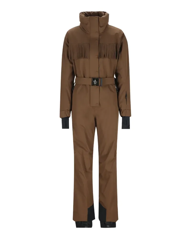 Moncler All-in-One-Skihose mit Fransen - Braun Braun