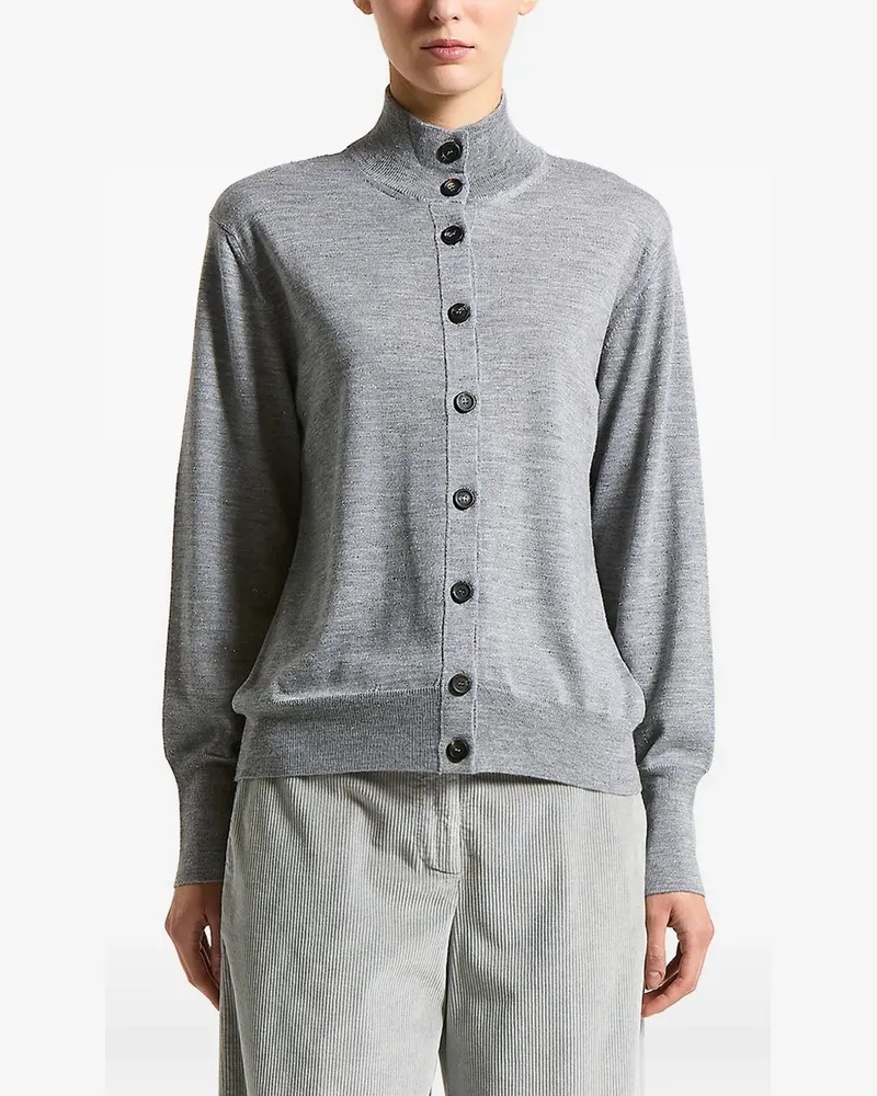 Peserico buttoned high-neck knitwear - Grau Grau