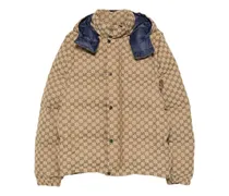 Wattierte Jacke mit GG - Nude