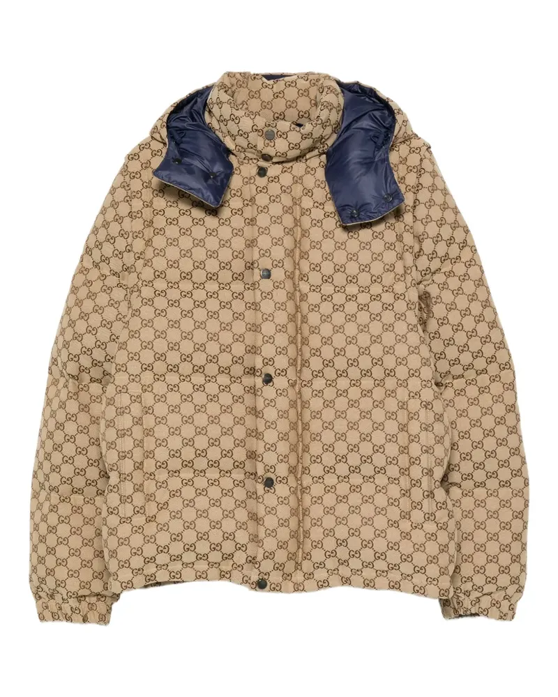 Gucci Wattierte Jacke mit GG - Nude Nude