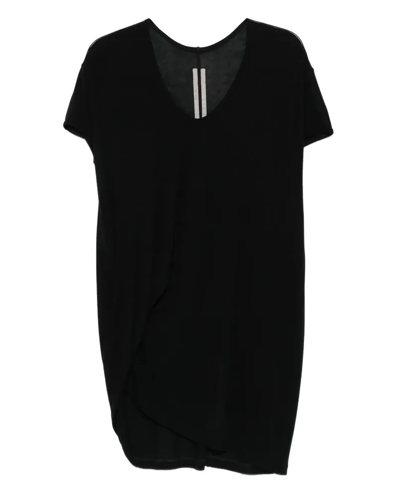 Rick Owens T-Shirt mit V-Ausschnitt - Schwarz Schwarz
