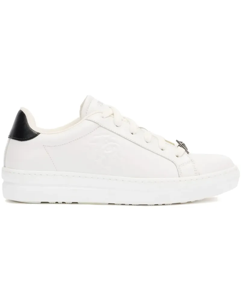 Roberto Cavalli Sneakers mit Logo-Schild - Weiß Weiß