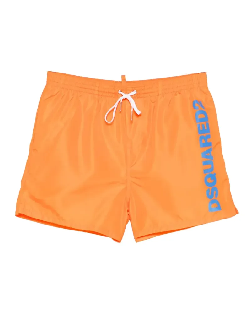Dsquared2 logo drawstring swim shorts - Orange Orange
