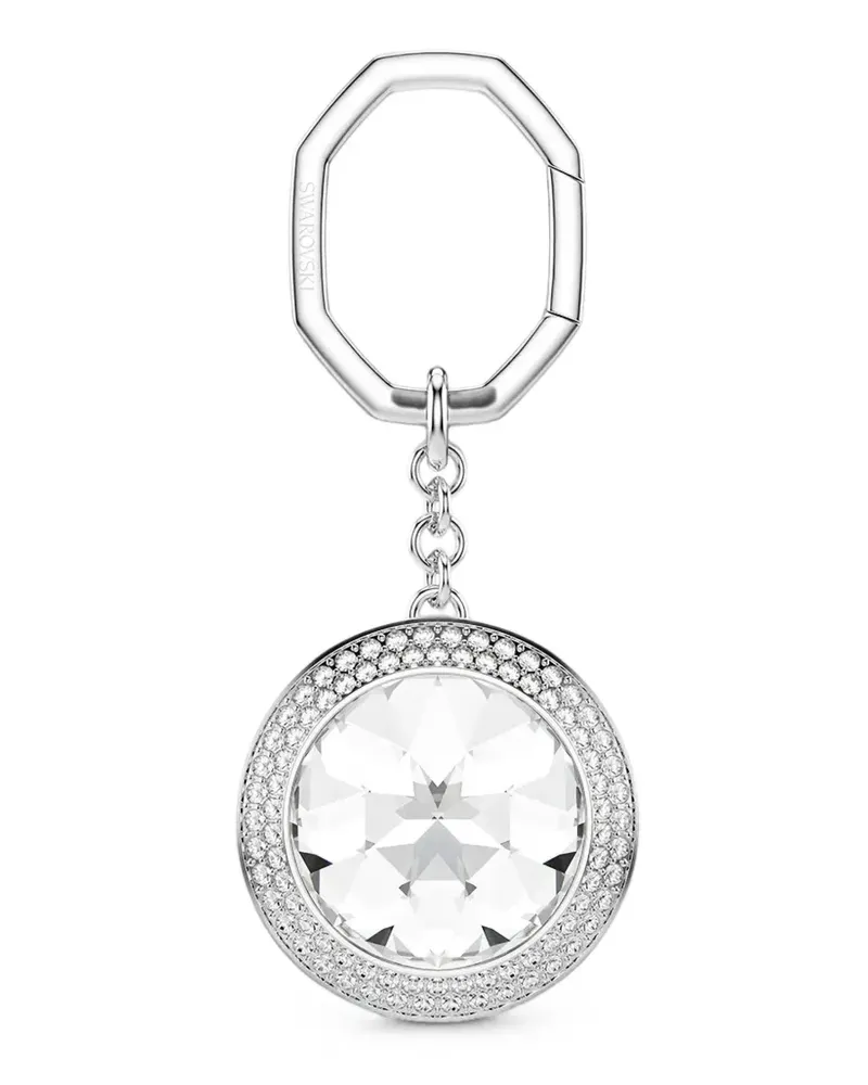 Swarovski Una crystal-embellished keyring - Silber Silber