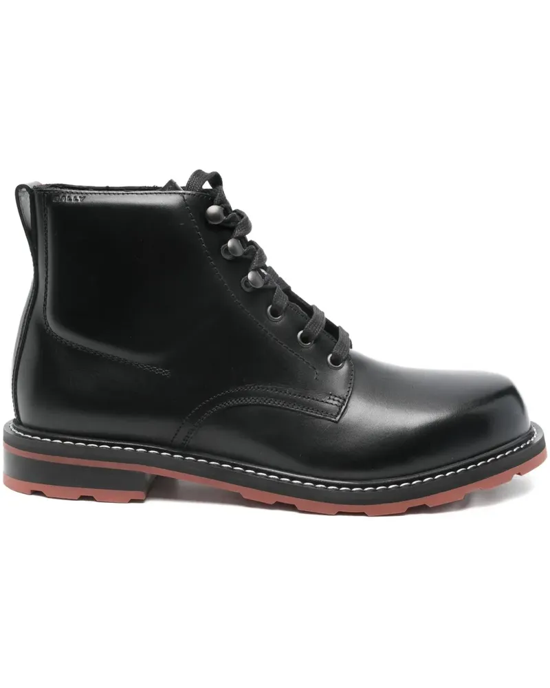 Bally Bikerstiefel aus Leder - Schwarz Schwarz