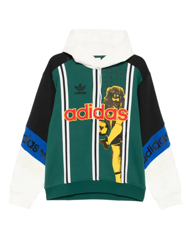 adidas graphic print hoodie - Grün Grün