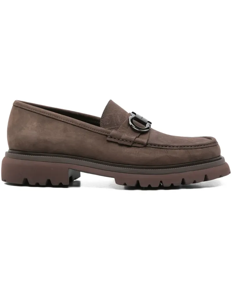 Ferragamo Loafer mit Gancini-Spange - Braun Braun