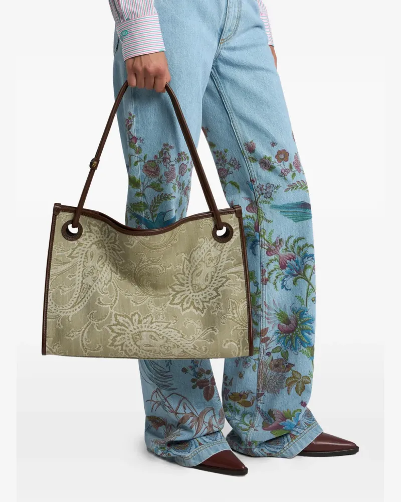 Etro medium Eyes tote bag - Grün Grün