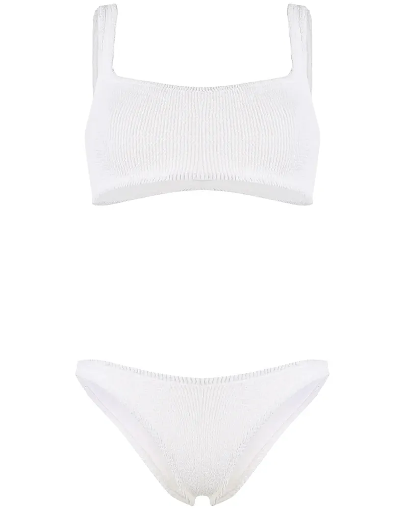 Hunza G Xandra' Seersucker-Bikini - Weiß Weiß