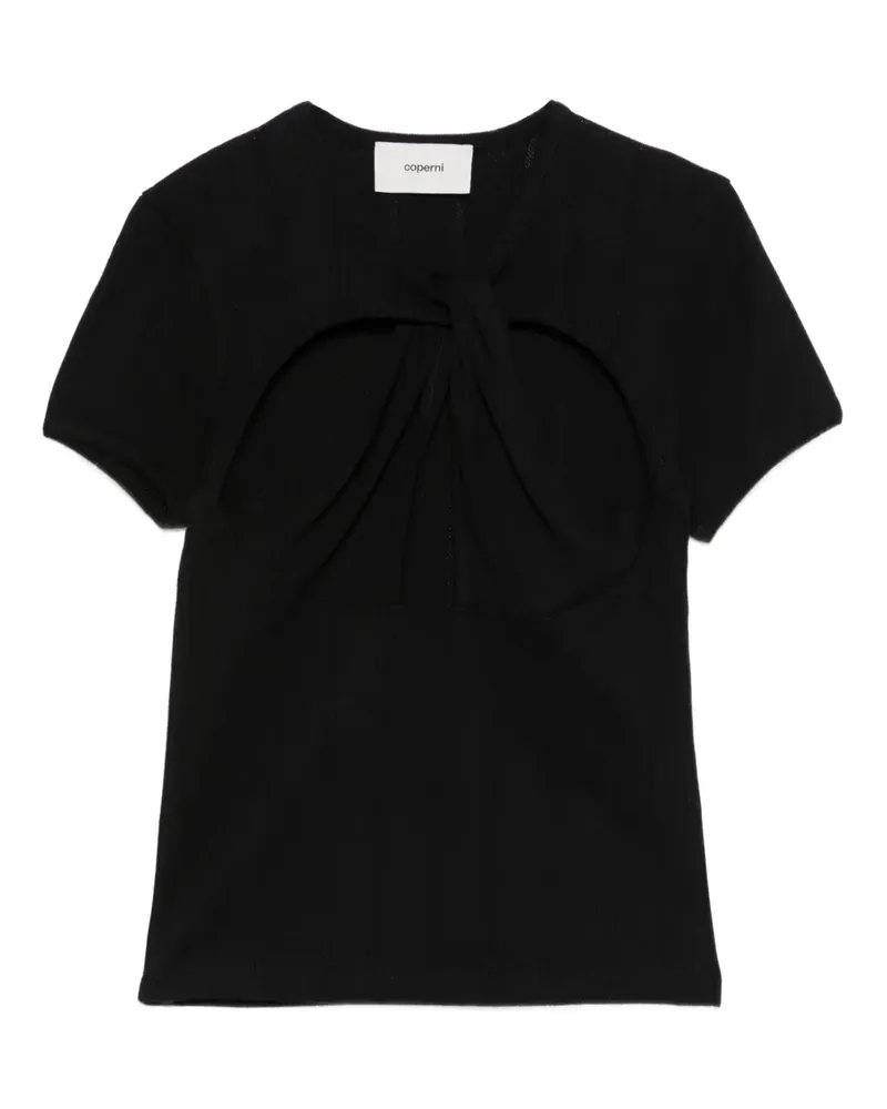 COPERNI T-Shirt mit Cut-Out - Schwarz Schwarz