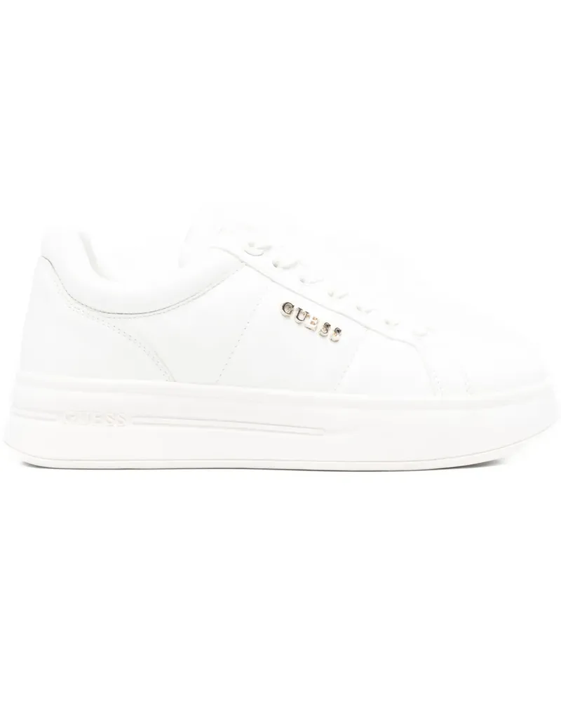 Guess 45mm Welli leather sneakers - Weiß Weiß