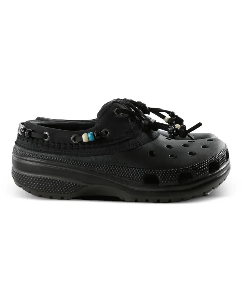 Crocs Classic Luxe Segelschuhe mit Perlen - Schwarz Schwarz