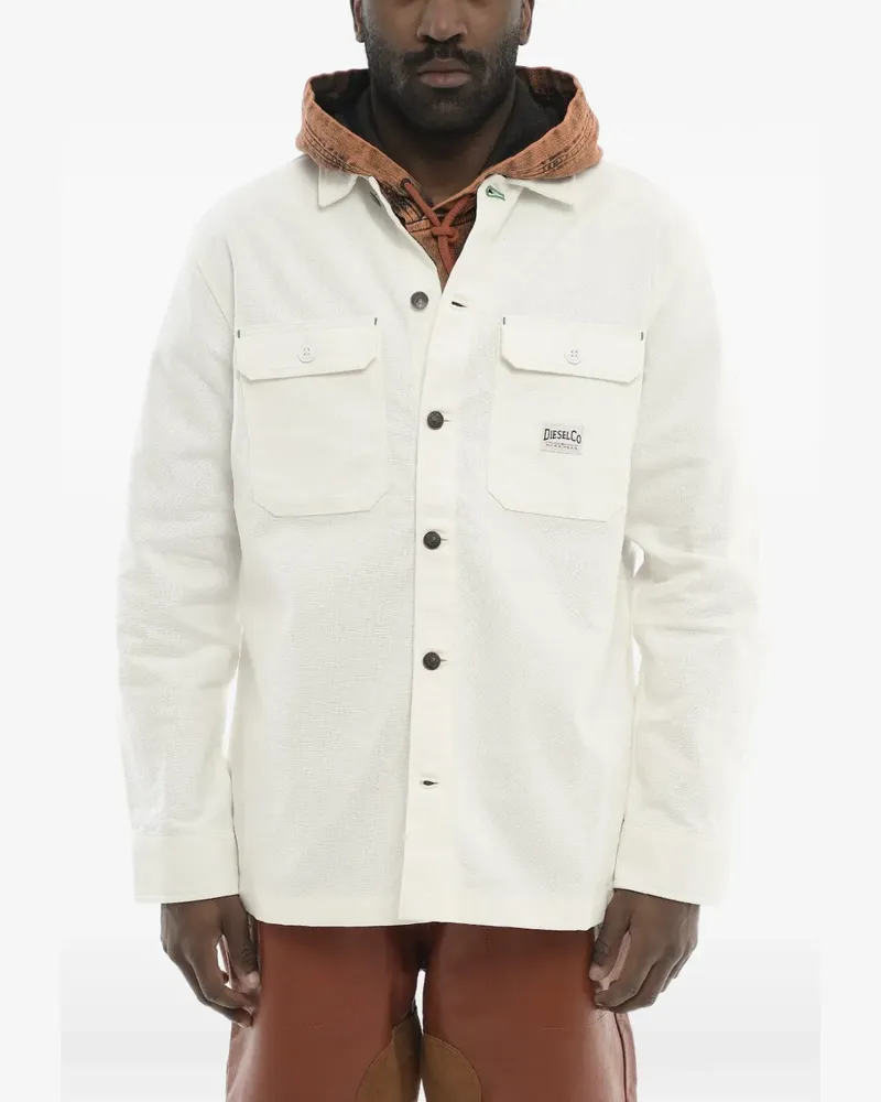 Diesel double-pocket overshirt - Weiß Weiß