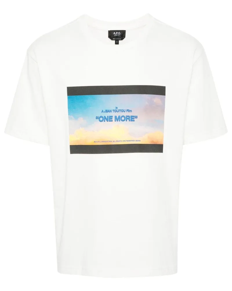 A.P.C. T-Shirt mit grafischem Print Weiß